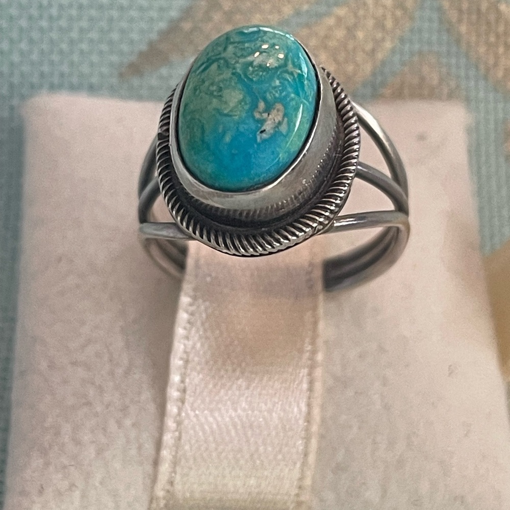 Sterling silver 925 turquoise ring size 5